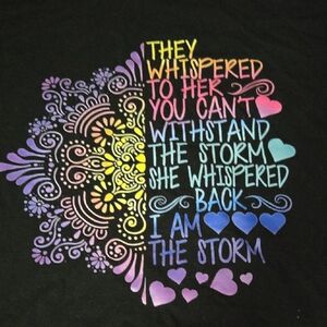 Rainbow Mandala Quote Tee - "I Am The Storm"